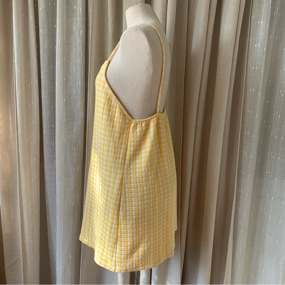 ZARA YELLOW GINGHAM MINI DRESS - Picture 2 of 12